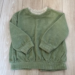 100㎝　ブランシェス　ベロア風トップス