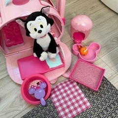 ディズニー　ミニーちゃん　フィガロお世話セット（車のキャリーケー...