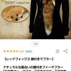 🦊レッドフォックス 丸一匹マフラー 高級マフラー 一点物 貴重の画像