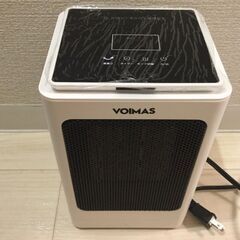 セラミック 小型 足元 電気 1500W VOIMAS 白 PTC-1500NR 首振り タイマー モード切替 セラミックファンヒーターの画像