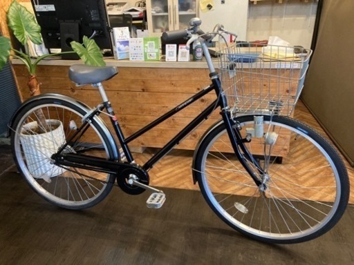 【後輪チューブ新品！】LEDダイナモ　26インチ自転車　ブラック