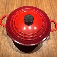 ルクルーゼ鍋22センチ、ハート型ココット