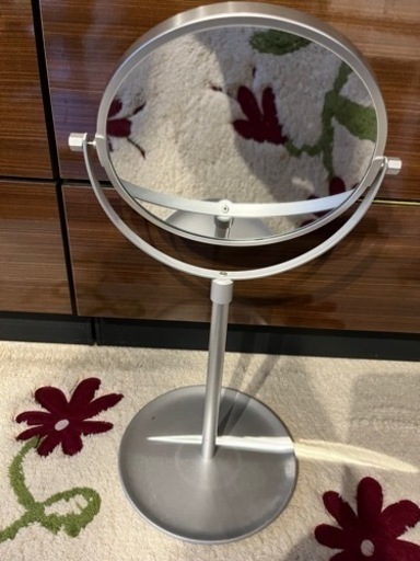 ドレッサーマウント 無印良品 アルミコンパクトミラー・大(トレー式) 幅20.5×奥行18×高さ40-51cm