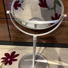 ドレッサーマウント 無印良品 アルミコンパクトミラー・大(トレー式) 幅20.5×奥行18×高さ40-51cm の画像