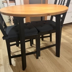 IKEA ダイニングテーブル　チェア　円卓の画像