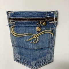 デニムのポケット★ファスナー付き★小銭入れ コイン入れ