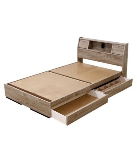 美品 セミダブルベッド マットレス付き