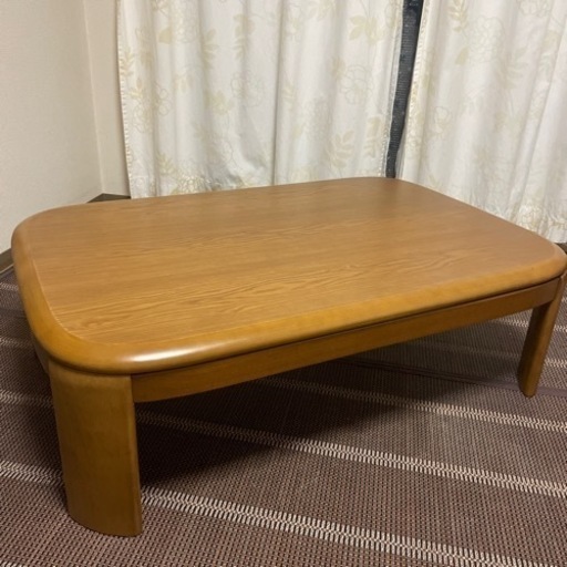 こたつテーブル 木目調 高さ調節可 120cm