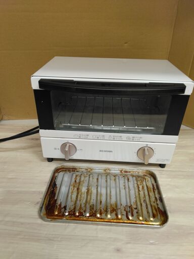 正常作動品　オーブントースター 2枚焼き EOT-012-W ホワイト　2019年製　コンパクト　シンプル