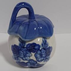 ★　なすの形の小物入れ　陶器　未使用ですが欠けがあります　ナス　茄子