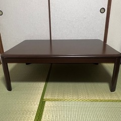 家具調こたつテーブル 120×80cm ユアサ コード付き 布団なしの画像