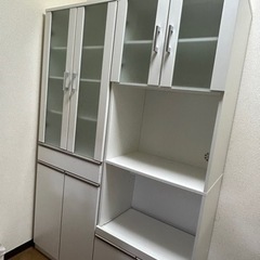 食器棚 レンジ台 2点セット