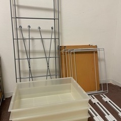 【無印良品】スチールユニットシェルフ帆立、クロスバー