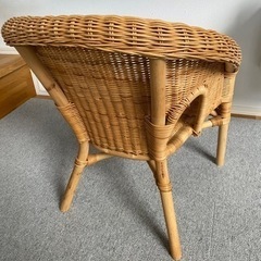IKEA ラタンキッズチェア　廃盤の画像