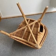 IKEA ラタンキッズチェア　廃盤の画像