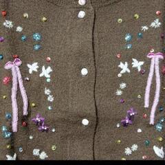 バレリーナピンク　刺繍カーディガン　Mサイズの画像