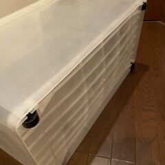 収納ケースキャスター付　【幅40 x奥行 75 x高さ 35】2個の画像
