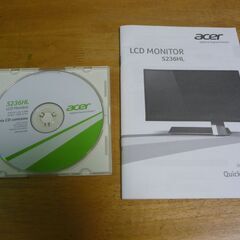 ACER S236HL PCモニタ 23インチワイド/HDMI/VGA/スピーカー内蔵の画像