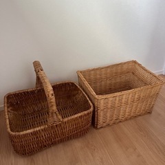 収納カゴバスケット2個セットの画像