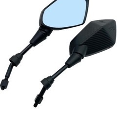 【新品未使用】TKY バイク スクーター カスタム ミラー サイドミラー 汎用 左右セット (10mm, カーボン)の画像