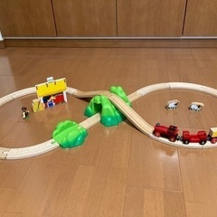 BRIO バッテリーパワー機関車ファームレールセット
