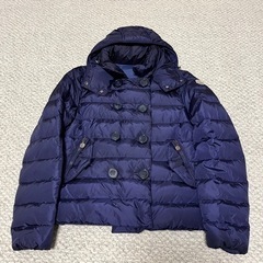 モンクレール　ダウン　レディース　ネイビー　ショート丈の画像