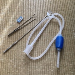 水槽用品　スクレイパー、替え刃、ピンセット、ポンプ