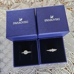 【ほぼ未使用】SWAROVSKI リング 指輪 15号 2点セット