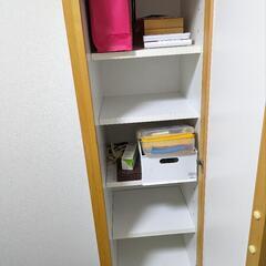 ミラーつきの棚　シェルフ　鏡台　ドレッサー　本棚の画像