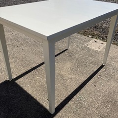 ホワイト　テーブル　ダイニング　白　リビング　机　インテリアの画像