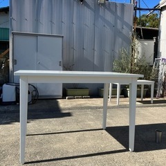 ホワイト　テーブル　ダイニング　白　リビング　机　インテリアの画像