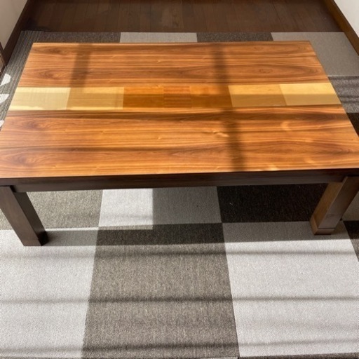 【受け渡し確定済】木目調テーブルこたつ　75×120×41