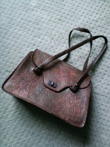 ハンドメイド 本皮製 ハンドバッグ