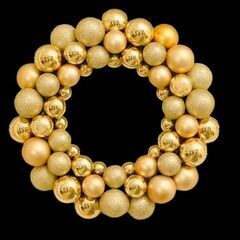 【10セット以上1つあたり850円】クリスマスオーナメント ボール 6cm 金 ゴールド 24個入の画像