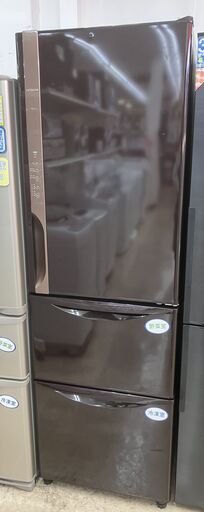 HITACHI 315L冷蔵庫 R-K320HV 2017年製 日立 ダークブラウン 自動製氷機能 茶色系 スリムタイプ No.552● ※現金、クレジット、ぺイペイ、スマホ決済対応※