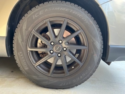 【値下げしました】スタッドレスタイヤ・アルミホイール４本セット(タイヤカバー付)ピレリ: ICE Asimmetrico plus ・Airbergマットブラック　225/65/R17