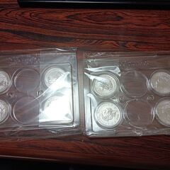 ブリタニア銀貨　イギリス　2021年　１オンス　新デザイン　銀貨　シルバーコイン　趣味　収集　8枚セット　コインカプセル付き　現物投資の画像