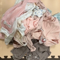 70〜80女の子服13着＋スタイ2枚