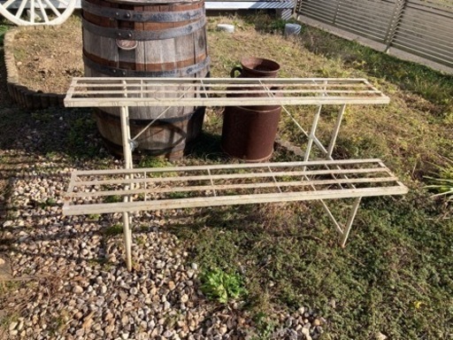 昭和レトロ　アイアンガーデンラック