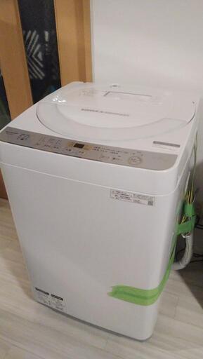 SHARP全自動洗濯機ES-GE6C/SHARP＆COMPACT/6kg/2019年製