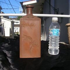 備前焼角型花入れ 天保備前・絵備前 松の柄2面 将来のお宝候補 ...