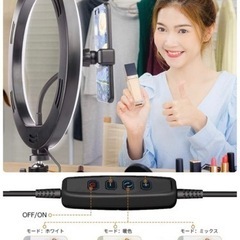 中古・ライブ配信用 リングライト 卓上ライト スマホスタンドの画像