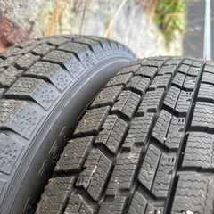 取引中！145/80 r13軽スタッドレスアルミ付き 1年落ち4本セット！の画像