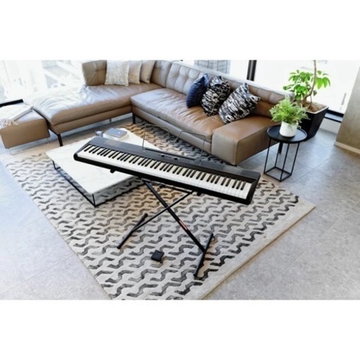 KORG L1SP Liano BLACK コルグ 電子ピアノ X型スタンド 高低椅子 ペダル (ゴールド）ヘッドホン セット