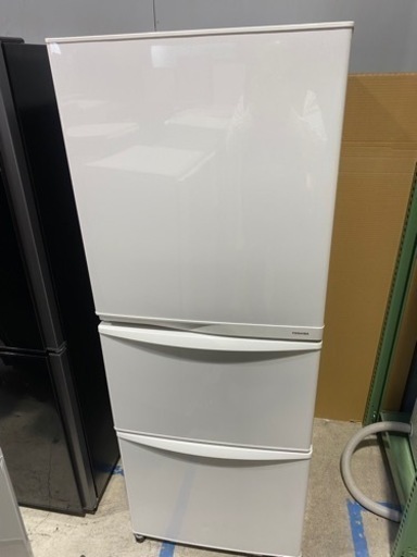 TOSHIBA 3ドア冷蔵庫GR-34ZY 白 2014年製  340L●E102T647\