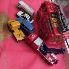 オモチャ画像の6点【ミニカーまとめ売り&音声出る消防車。】　パト...