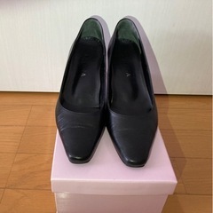 ダイアナ　DIANA  パンプス　黒　レザー　靴