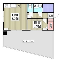 （（１ＬＤＫ））⭐️広々バルコニー付き物件⭐️設備充実⭐️初期費...