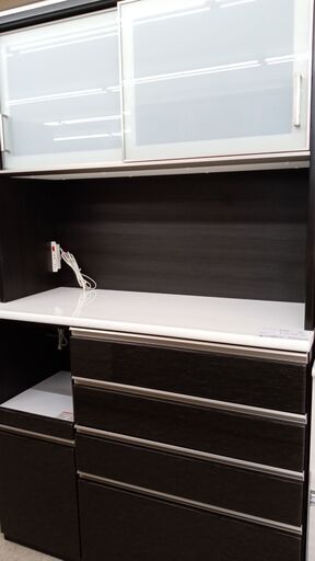 ★ジモティ割あり★ ニトリ レンジボード 黒 H204×D50×W120 クリーニング済み TJ2918