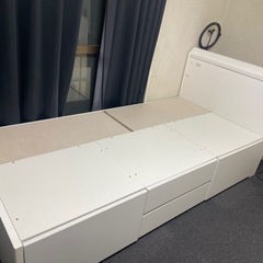 ニトリ　収納　シングルベッド